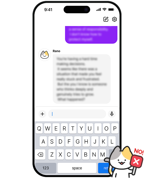 Your conversations<br></br>are never stored anywhere